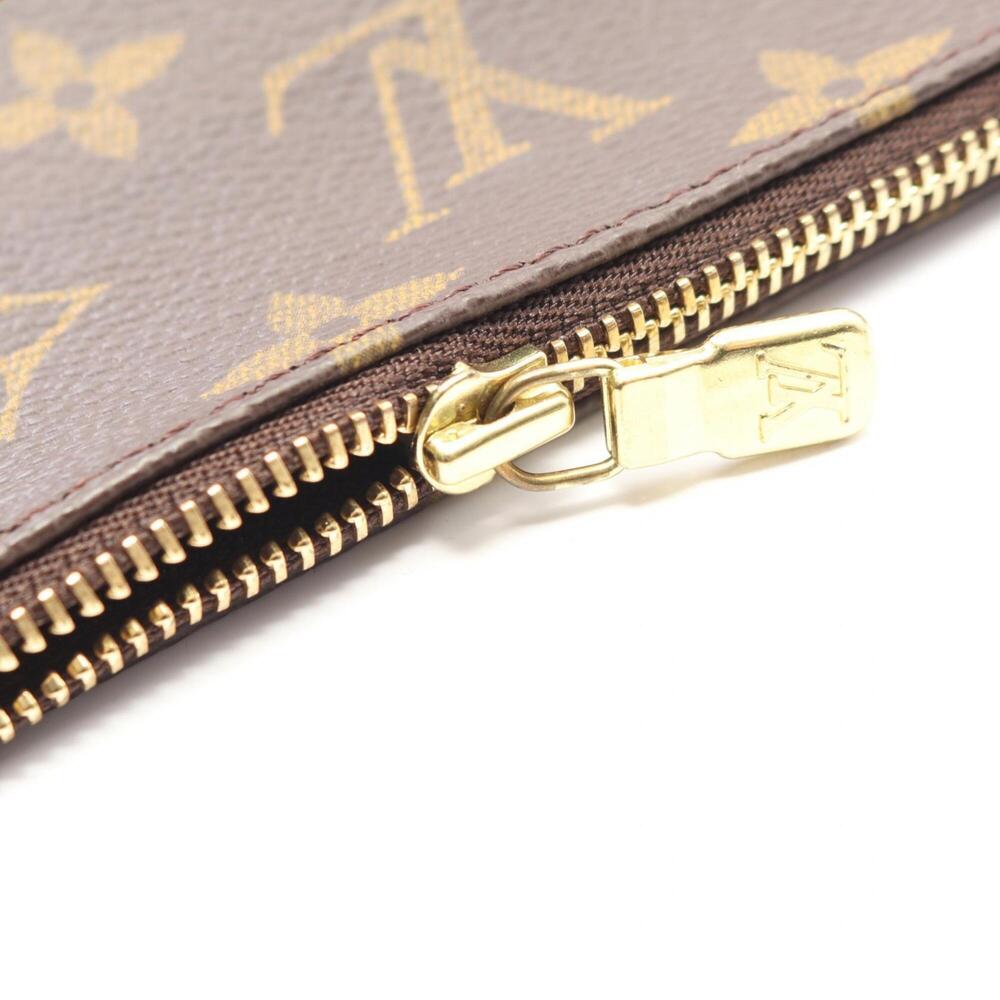 LOUIS VUITTON Authentic Brown Monogram Leather Pochette Bag - Picture 11 of 11